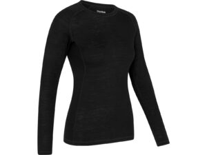 GripGrab Women's Merino Blend Therm Long Sleeve Base Layer M, black