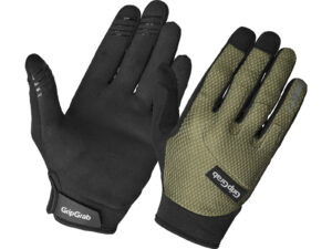 GripGrab Descent Guarded Full Finge Summer Gloves, olive green, XL